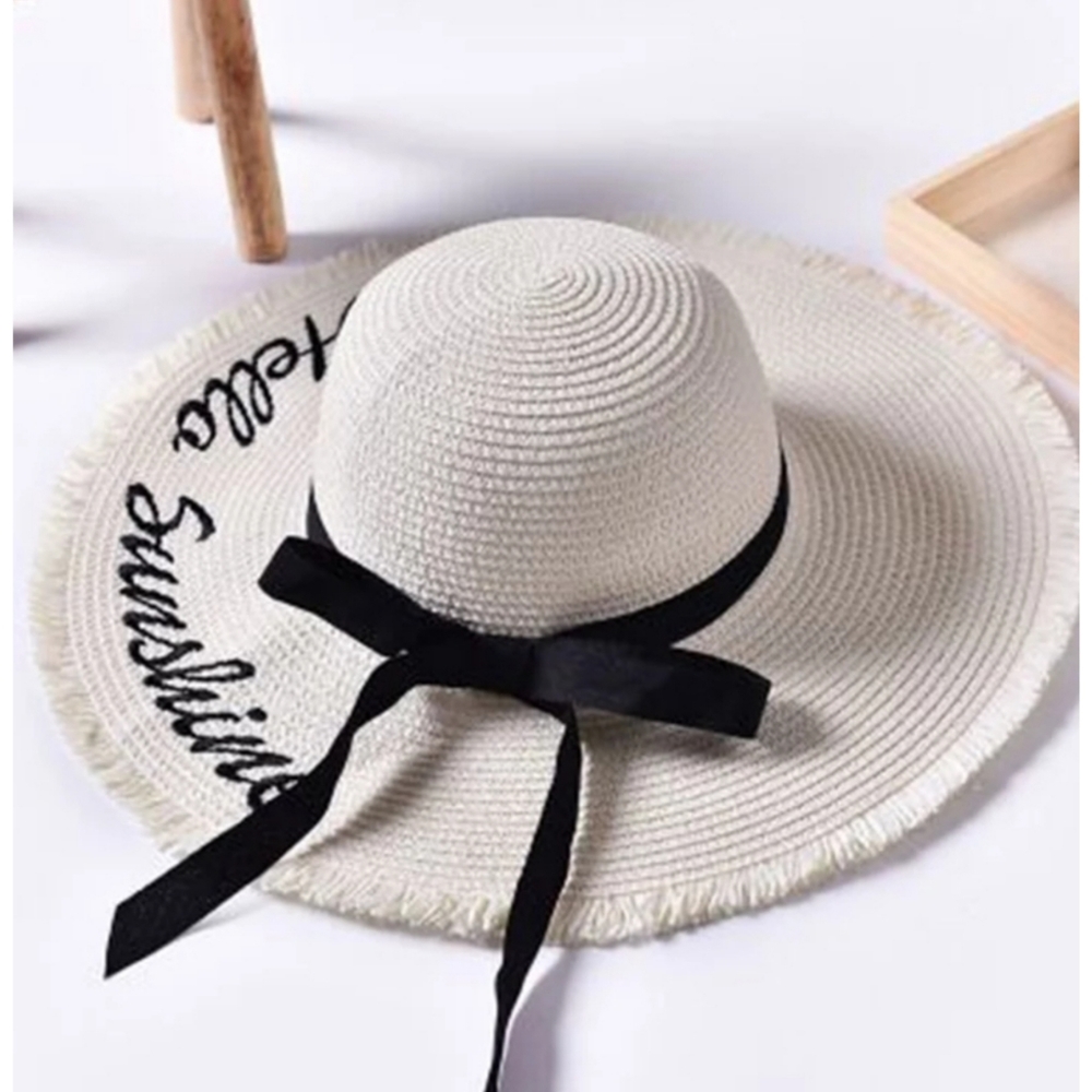 🧡IN STOCK🧡WHITE Embroidered SunHat